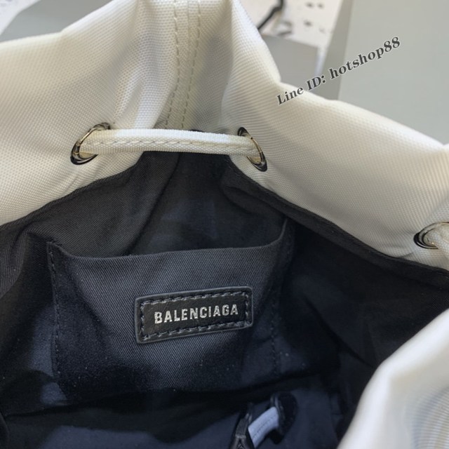 Balenciaga專櫃爆款Balen超輕水桶包 巴黎世家白色帆布手提包 fyj1495